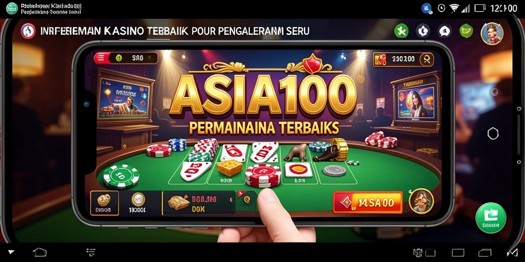 Screenshot gameplay ASIA100 menampilkan suasana kasino yang mendebarkan.