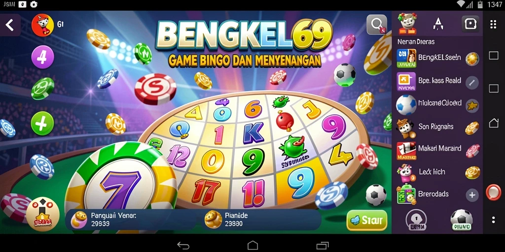 Screenshot gameplay BENGKEL69 yang menampilkan keseruan bermain Bingo.