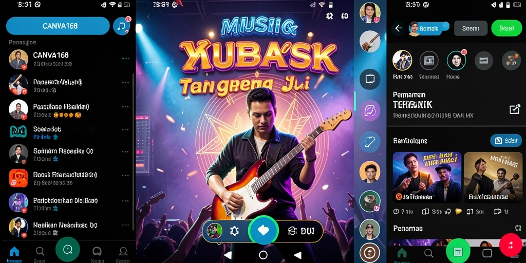 Screenshot gameplay CANVA168 menunjukkan pengalaman musik yang interaktif dan menyenangkan.