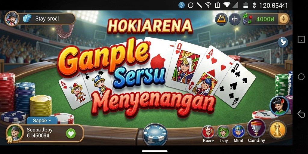 Tampilan gameplay seru dalam HOKIARENA dengan pemain aktif.