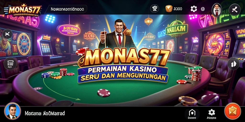 Tampilan menarik dari gameplay Kasino MONAS77 dengan banyak pilihan permainan.