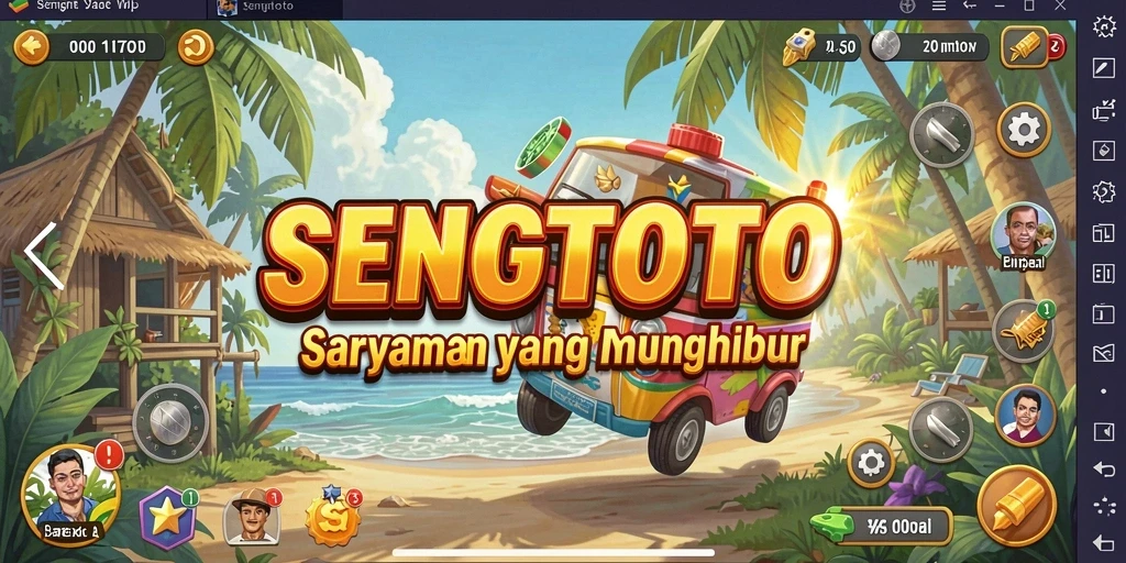 Screenshot menunjukkan gameplay SENGTOTO yang menarik dan penuh warna.
