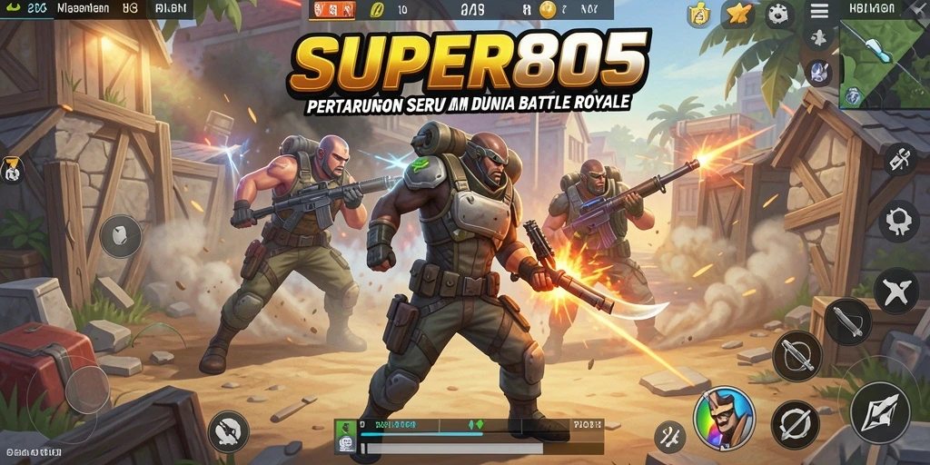 Gameplay mendebarkan dan strategi dalam Battle Royale.