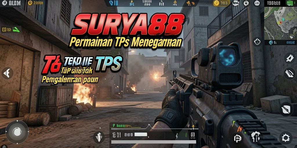 Tangkapan layar menampilkan aksi intens di gameplay TPS.