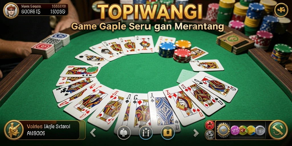 Tampilan gameplay Gaple yang menarik dan interaktif di TOPIWANGI.