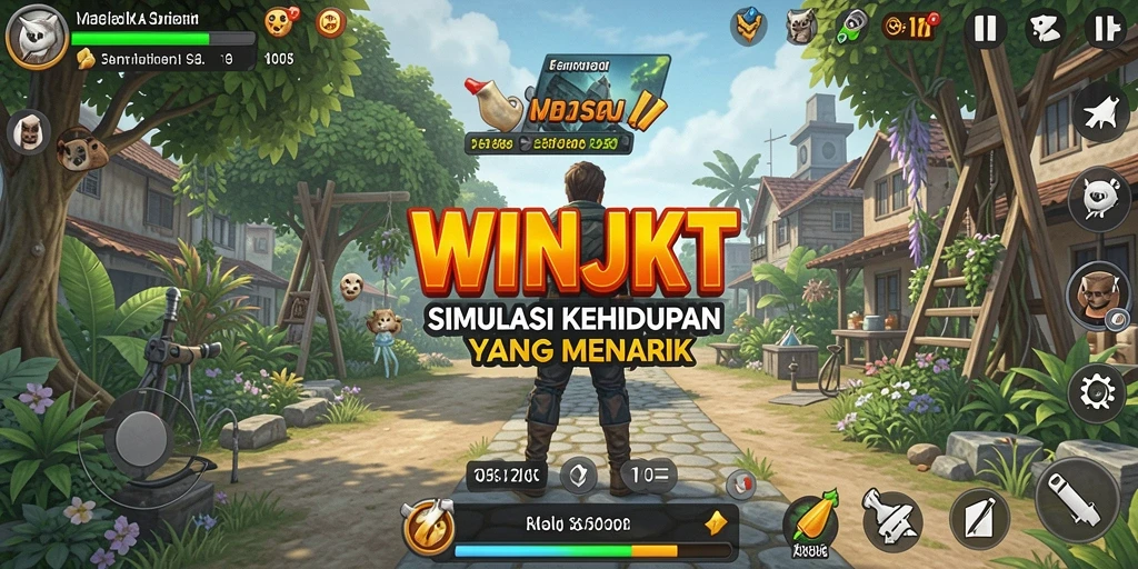Tampilan gameplay <strong>WINJKT</strong> yang menarik saat menjalani simulasi kehidupan.