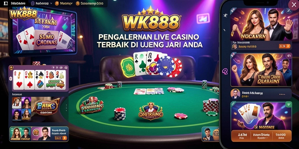 Tampilan gameplay seru di aplikasi Live Casino WK888.